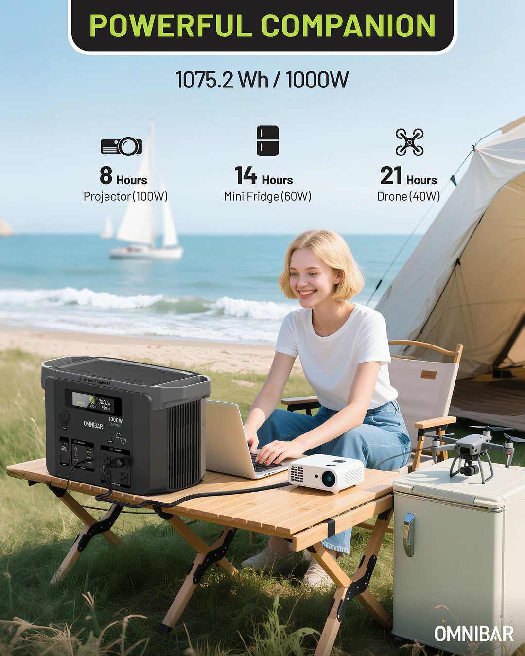 Omnibar 1000W Power Station, Black