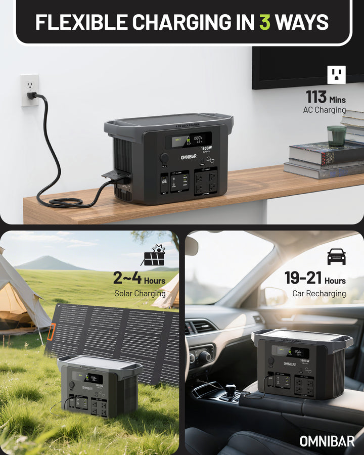 Omnibar 1800W Power Station, Black