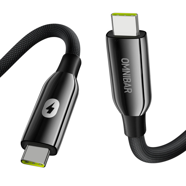 Omnibar USB C to USB C 20Gbps Data Cable (3FT, Braided, Black)