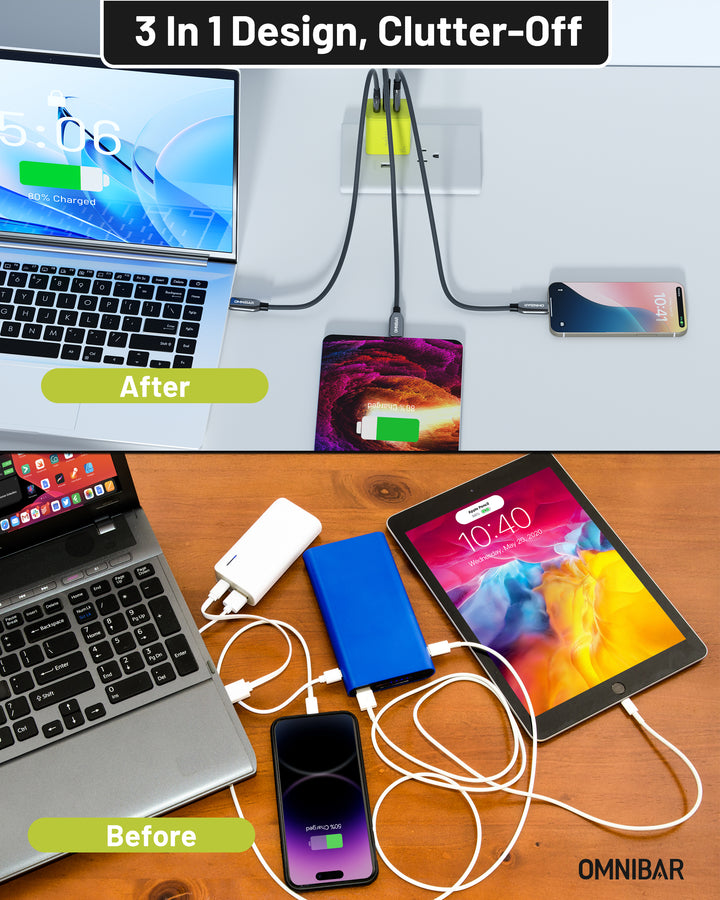 65W PD 3-Port USB Charger