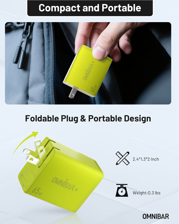 65W PD 3-Port USB Charger