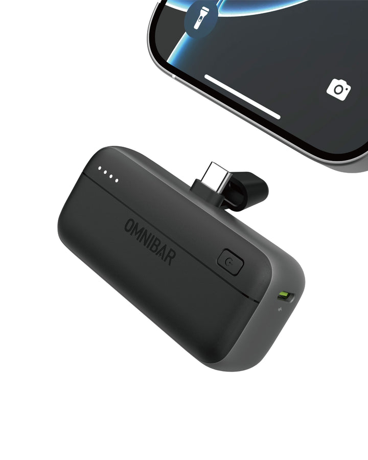 Omnibar 4,200mAh USB-C Direct Connect Power Bank, Black