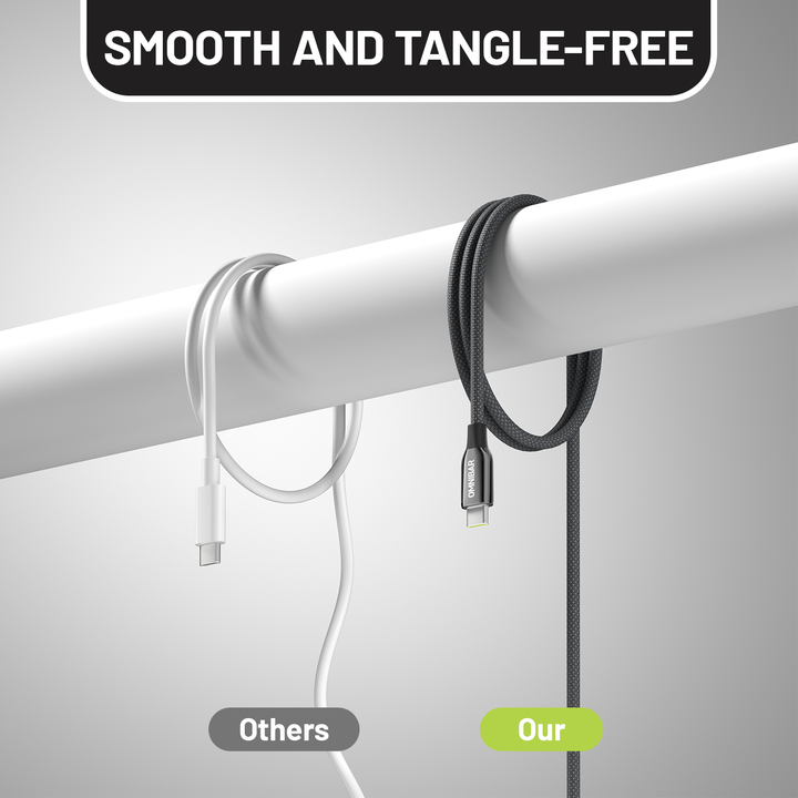 Omnibar 240W USB C to USB C Cable (6FT, Braided, Black)