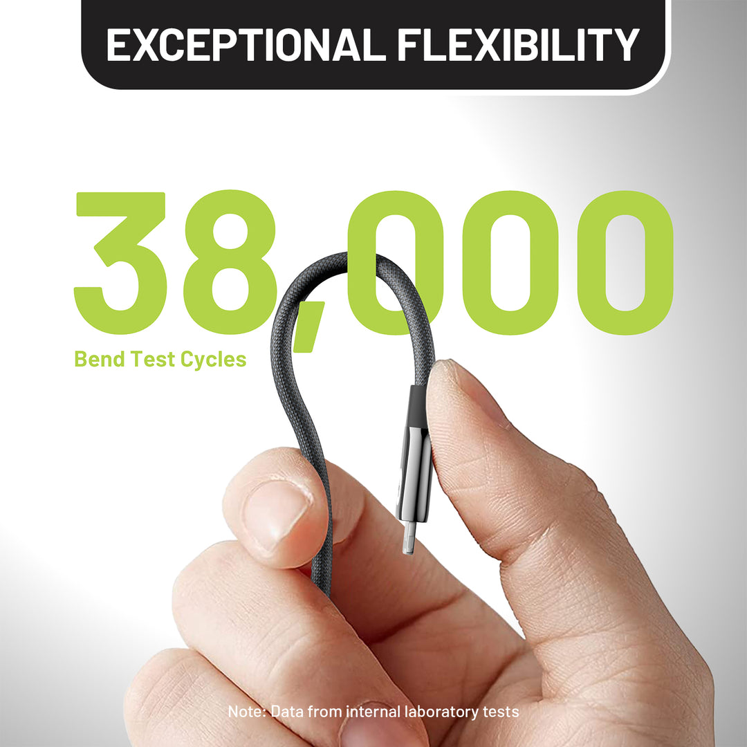 Omnibar USB A to Lightning Cable (6FT, Braided, Black)