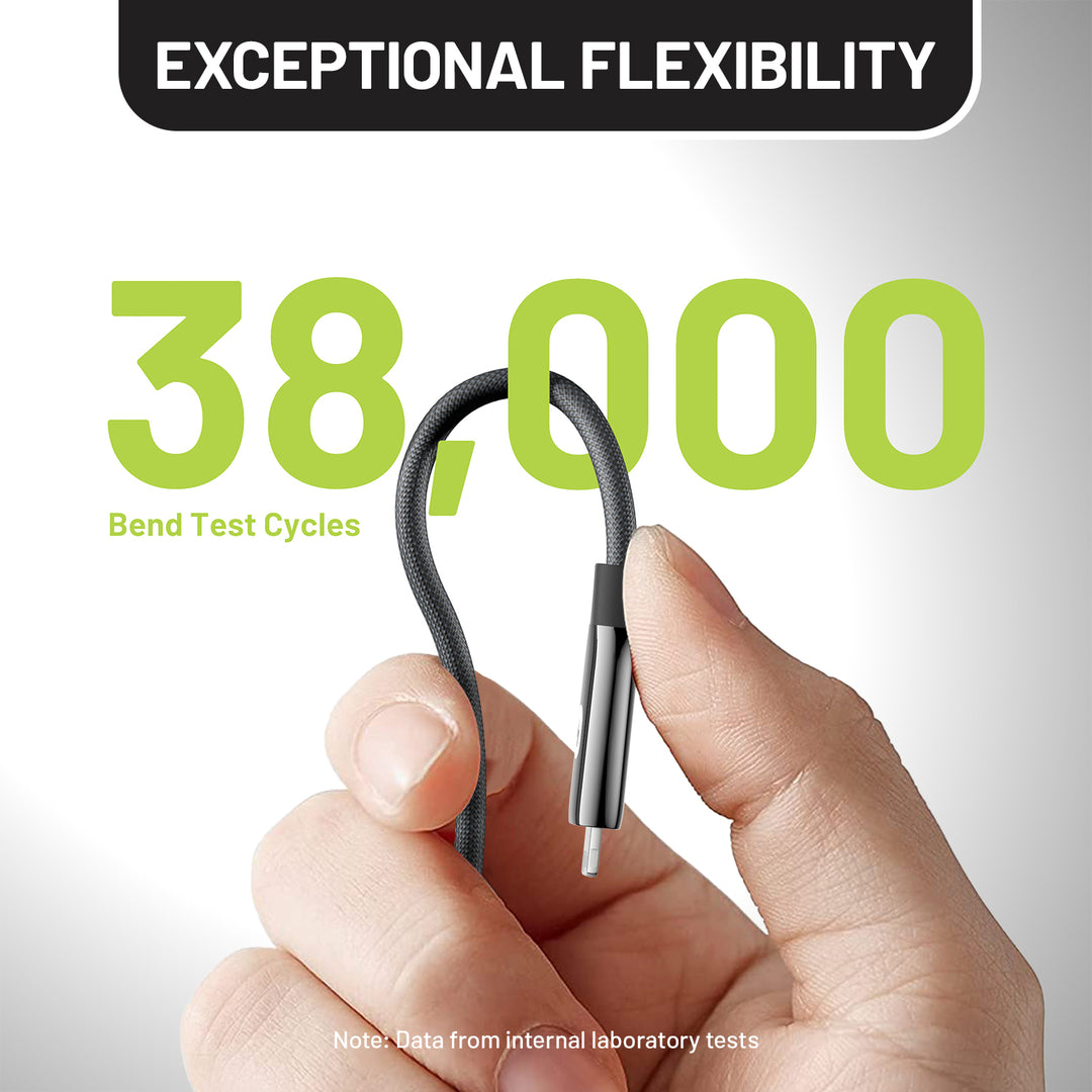 Omnibar USB C to Lightning Cable (6FT, Braided, Black)