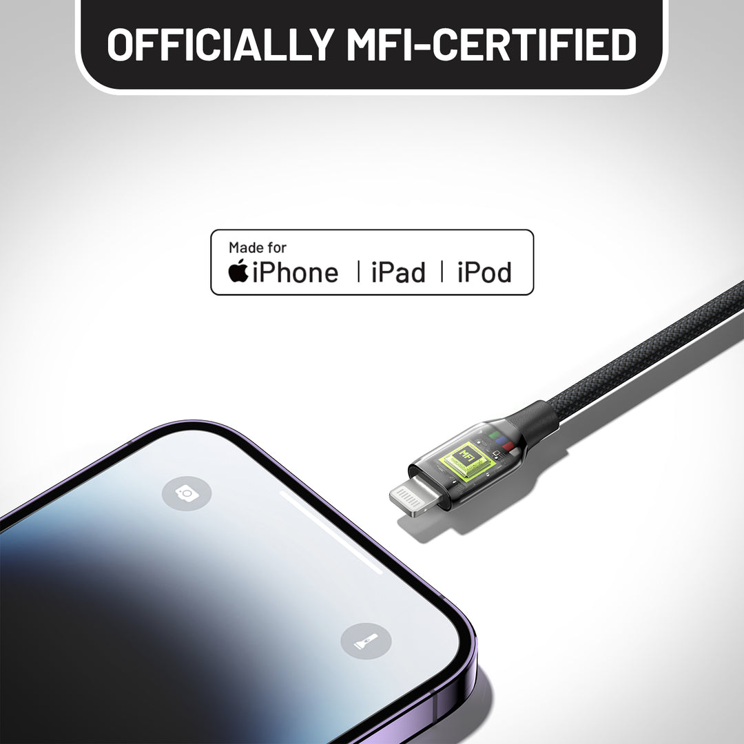 Omnibar USB A to Lightning Cable (6FT, Braided, Black)