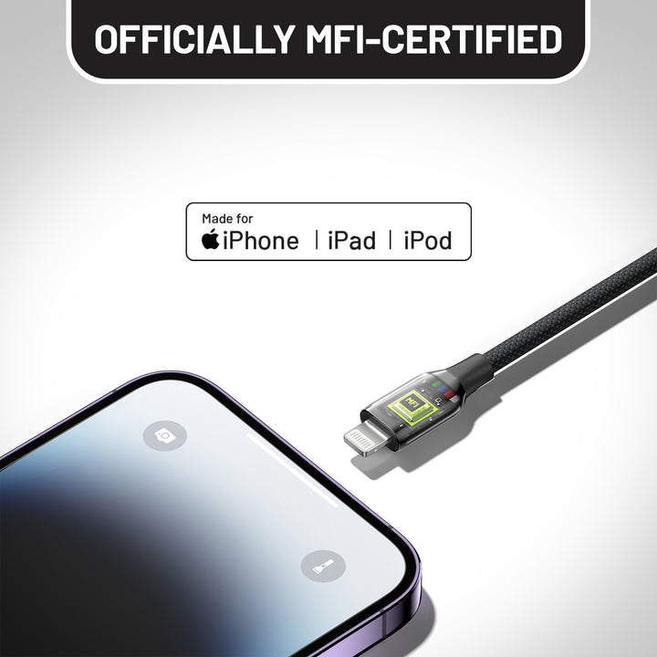 Omnibar USB A to Lightning Cable (6FT, Braided, Black)