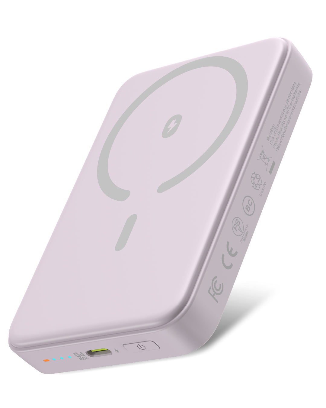 Omnibar 10,000mAh Magnetic Wireless Power Bank,Purple