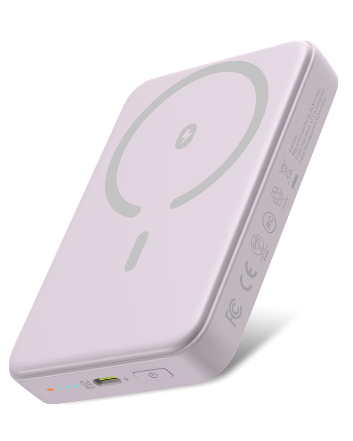 Omnibar 10,000mAh Magnetic Wireless Power Bank,Purple
