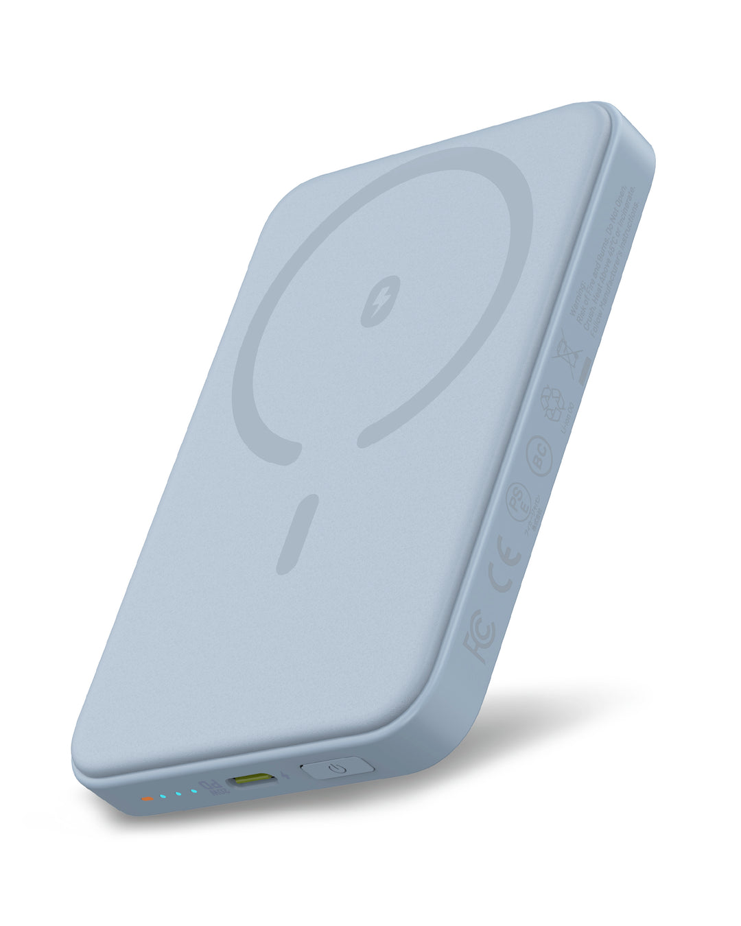 Omnibar 5,000mAh Magnetic Wireless Power Bank, Skye Blue
