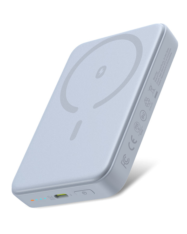Omnibar 10,000mAh Magnetic Wireless Power Bank,Skye Blue