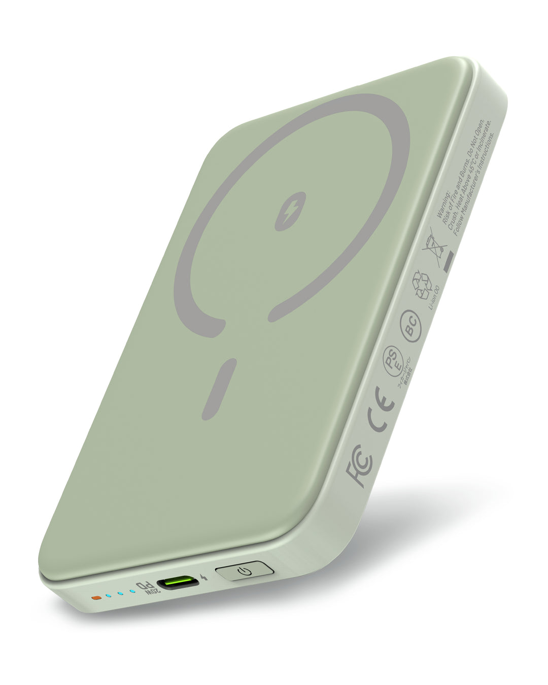 Omnibar 5,000mAh Magnetic Wireless Power Bank, Green