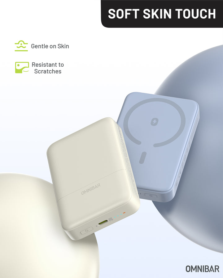 Omnibar 10,000mAh Magnetic Wireless Power Bank,Skye Blue