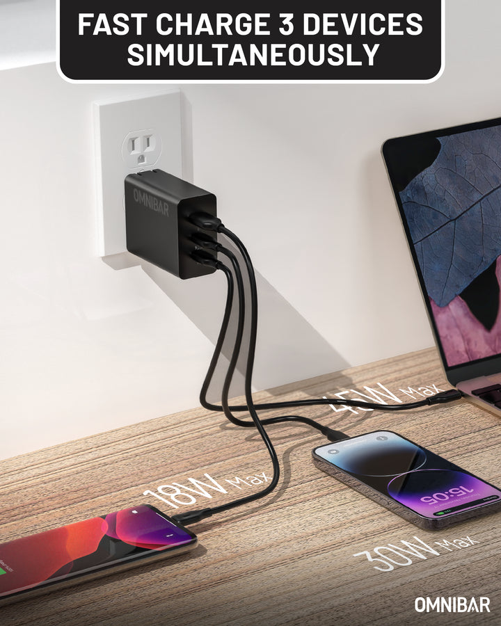 USB-C Foldable Fast Charger 100W, Black