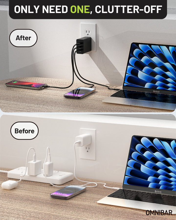 USB-C Foldable Fast Charger 100W, Black