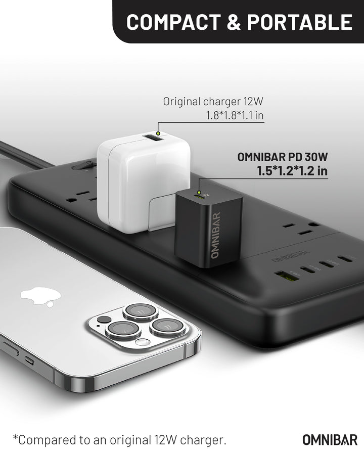 Omnibar  USB-C Charger 30W, Black