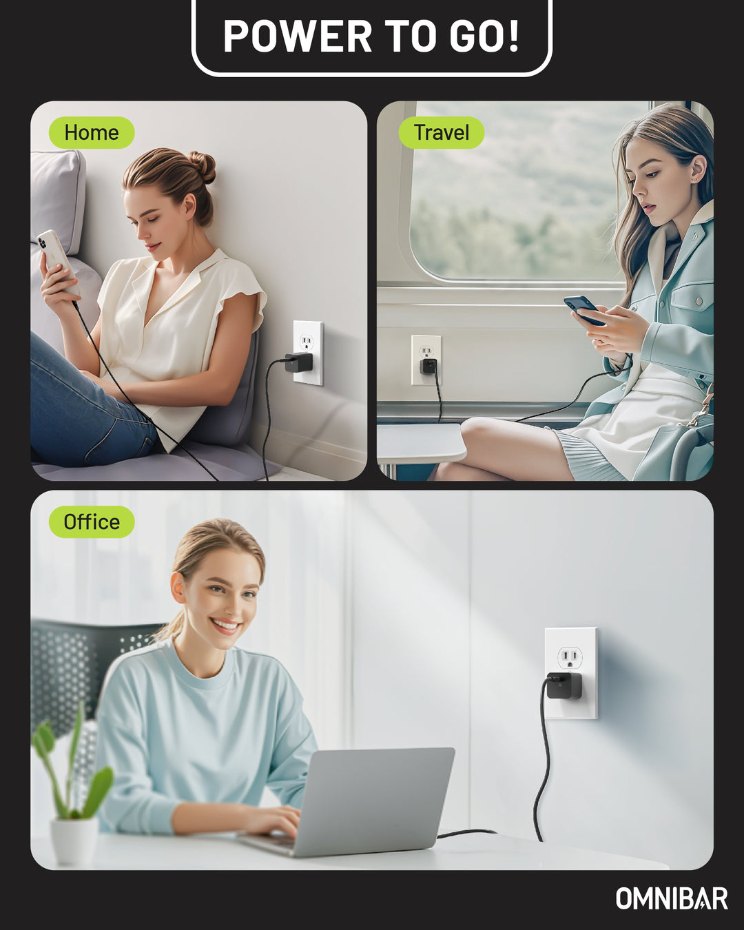 Omnibar  USB-C Charger 30W, Black