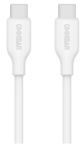 Omnibar 240W USB-C to USB-C Cable (6FT, Silicone, White)