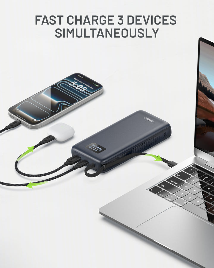 Kova 25,000mAh Cable-Connect Power Bank, PD100W, Cosmic Black
