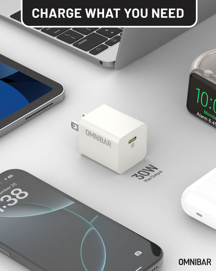 Omnibar USB-C Charger 30W, White