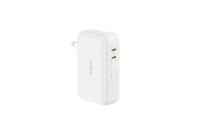 Omnibar 5000mAh 2-in-1 Charger & Power Bank(White)