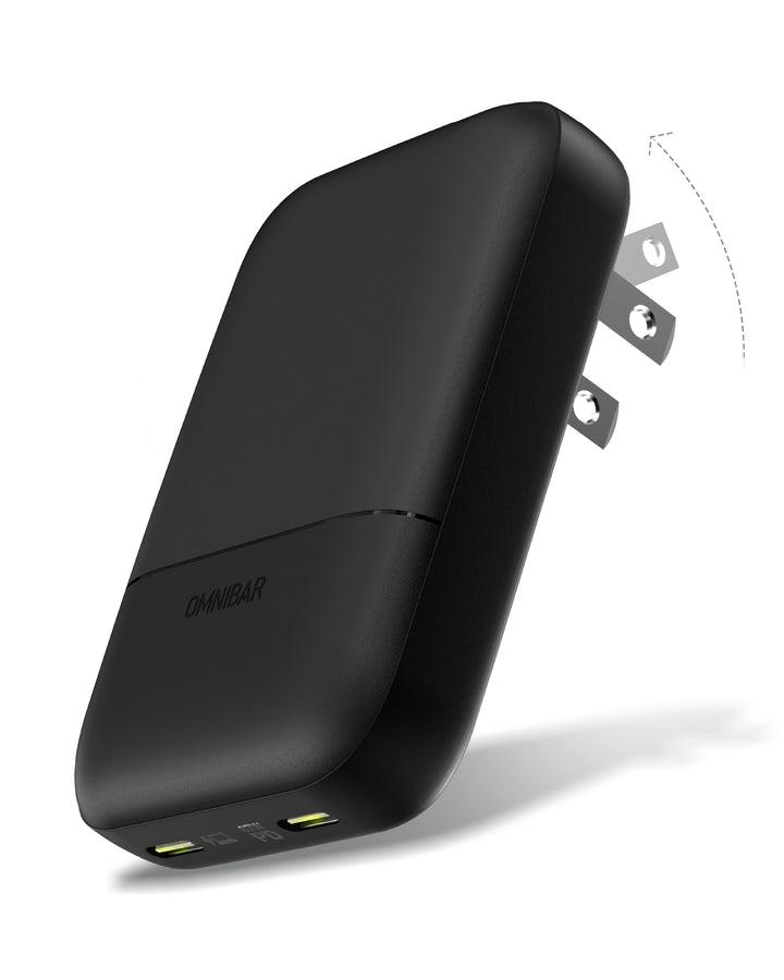 Nubi Flat Dual USB-C Wall Charger 67W, Black