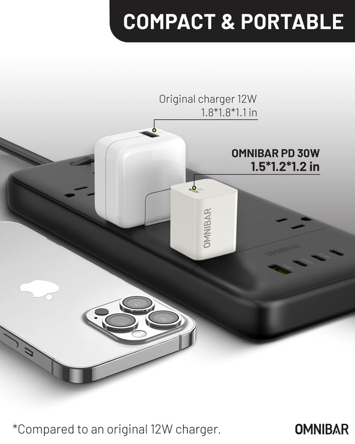 Omnibar USB-C Charger 30W, White