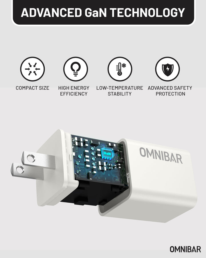 Omnibar USB-C Charger 30W, White