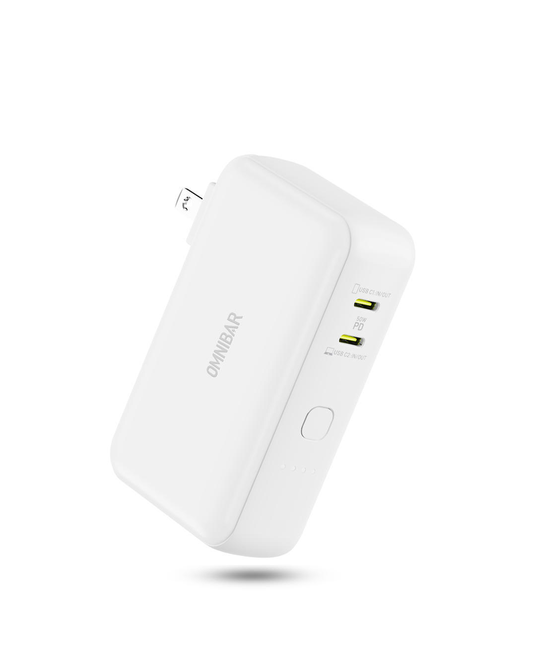 Dimo 5,000mAh 2-in-1 Charger &amp; Power Bank, PD50W, White