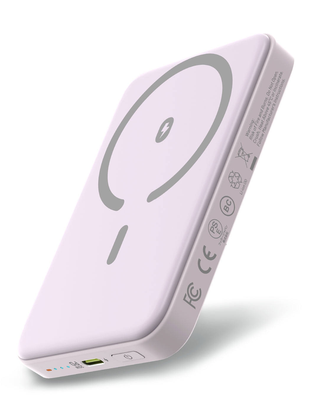 Omnibar 5,000mAh Magnetic Wireless Power Bank, Purple