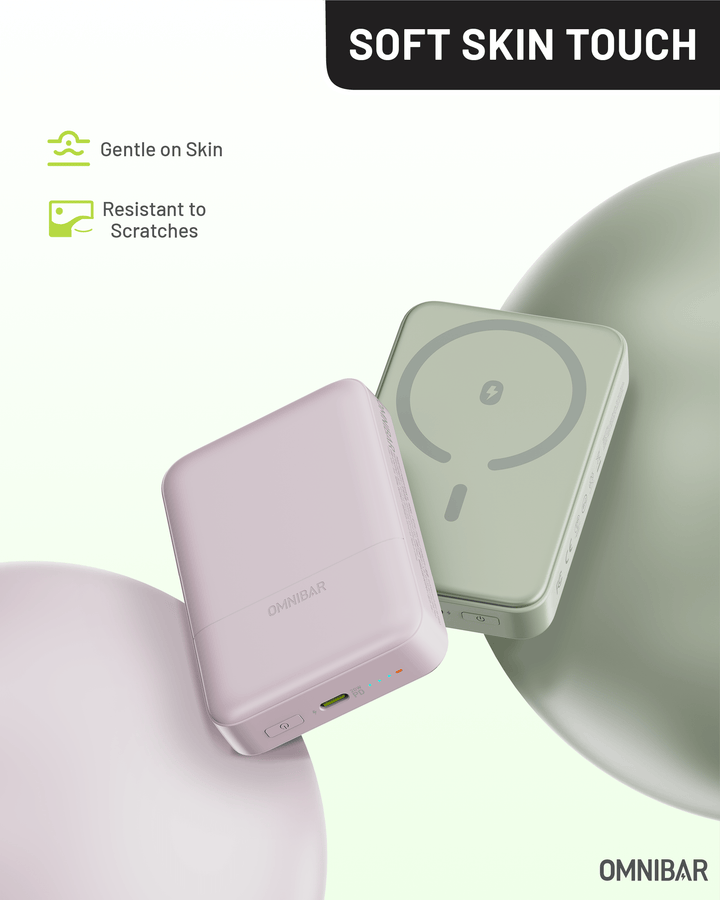 Omnibar 10,000mAh Magnetic Wireless Power Bank,Green