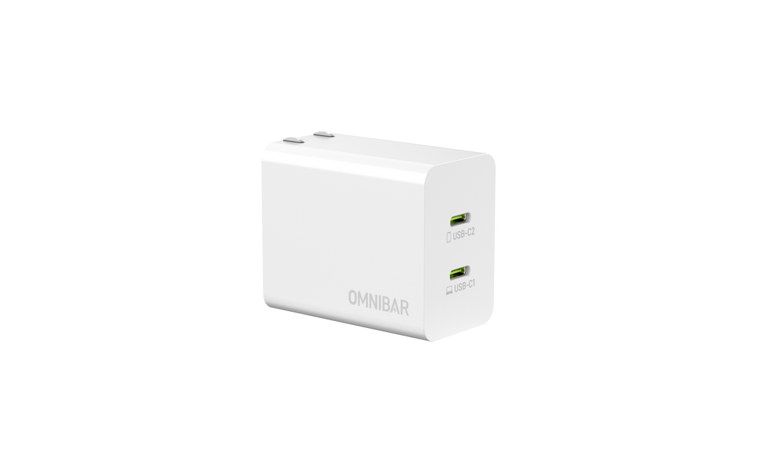 Omnibar PD45W Dual USB Fast Charger Kit (White)