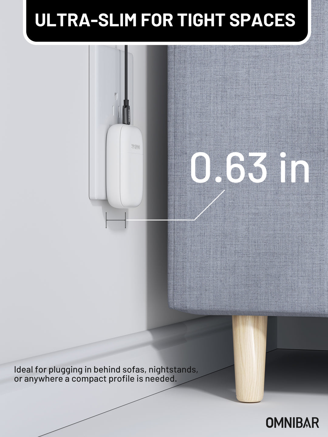 Nubi Flat USB-C Wall Charger 30W, White