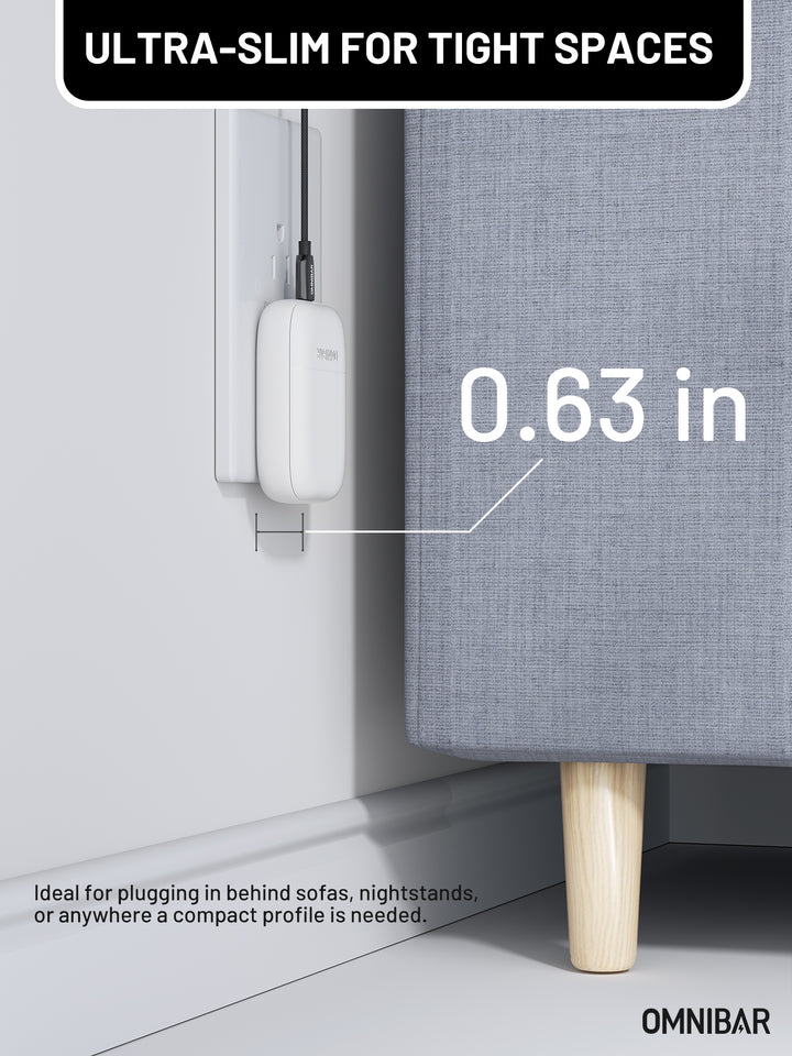 Nubi Flat USB-C Wall Charger 30W, White