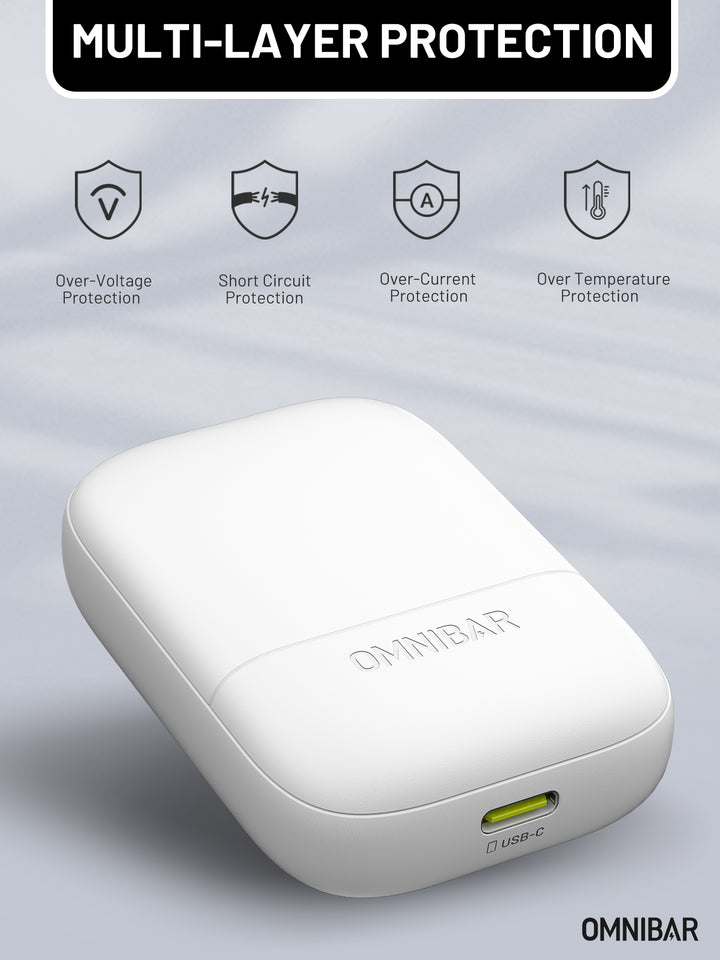 Nubi Flat USB-C Wall Charger 30W, White